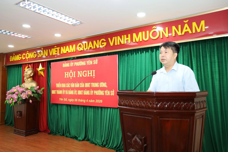 Đảng ủy phường Yên Sở tổ chức hội nghị triển khai các văn bản của UBKT Trung ương, UBKT Thành ủy và Đảng ủy, UBKT Đảng ủy phường Yên Sở- Ảnh 4.