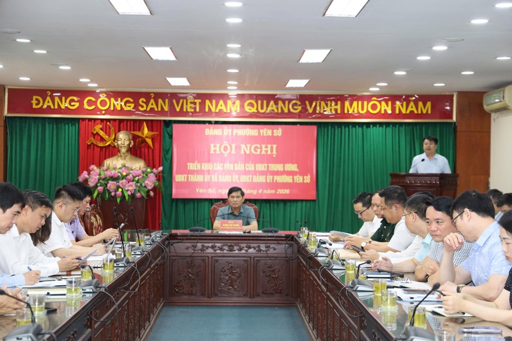 Đảng ủy phường Yên Sở tổ chức hội nghị triển khai các văn bản của UBKT Trung ương, UBKT Thành ủy và Đảng ủy, UBKT Đảng ủy phường Yên Sở- Ảnh 1.