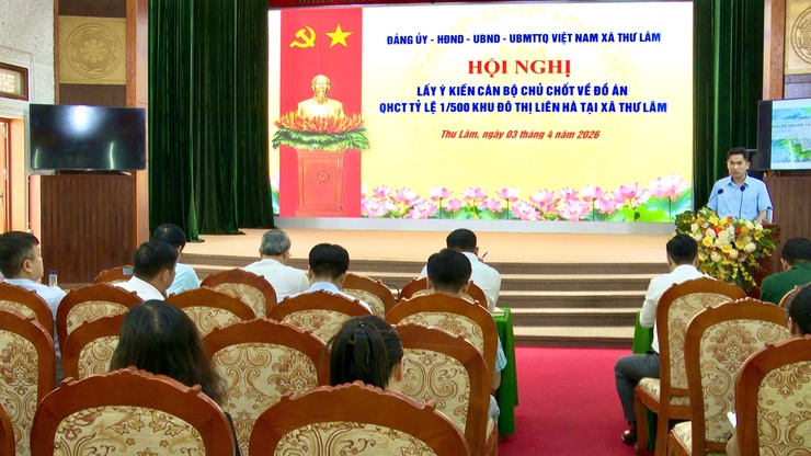 UBND XÃ THƯ LÂM TỔ CHỨC HỘI NGHỊ LẤY Ý KIẾN CÁN BỘ CHỦ CHỐT VỀ ĐỒ ÁN QUY HOẠCH CHI TIẾT TỶ LỆ 1/500 KHU ĐÔ THỊ LIÊN HÀ, XÃ THƯ LÂM - Ảnh 5.
