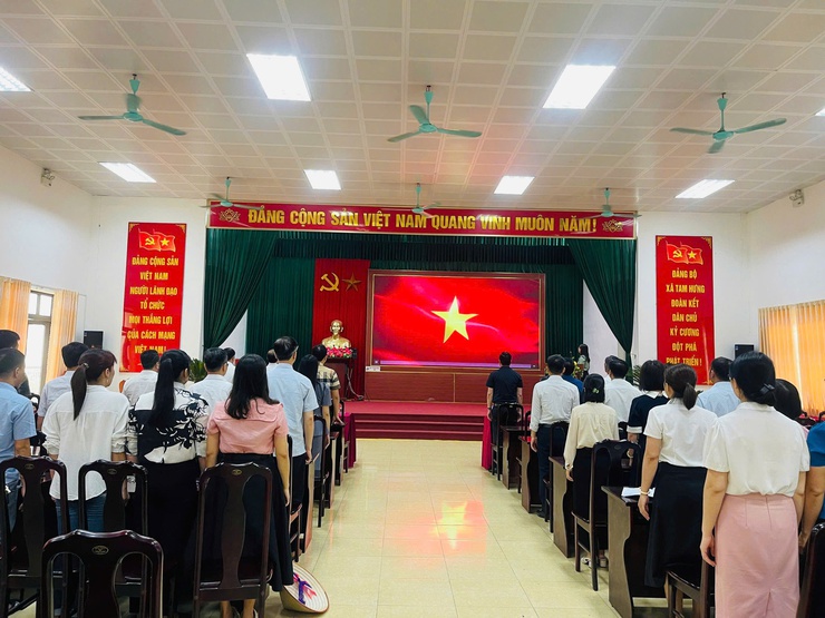 Tam Hưng tổ chức sinh hoạt dưới cờ, triển khai nhiệm vụ trọng tâm tháng 4/2026- Ảnh 2.