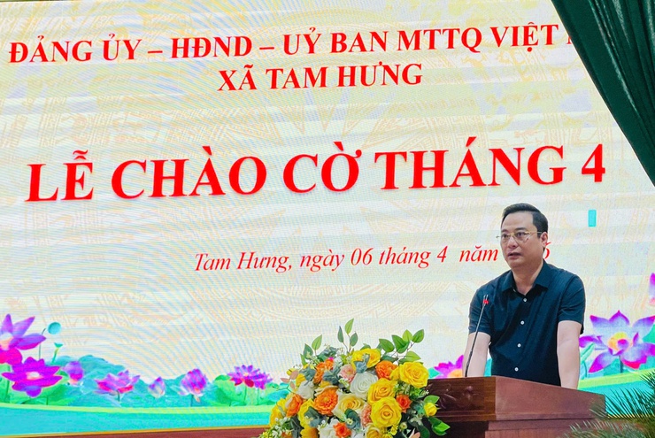Tam Hưng tổ chức sinh hoạt dưới cờ, triển khai nhiệm vụ trọng tâm tháng 4/2026- Ảnh 3.