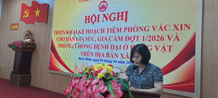 Hội nghị triển khai kế hoạch tiêm phòng Vắc xin cho đàn gia súc, gia cầm đợt 1/2026 và phòng, chống bệnh dại ở động vật trên địa bàn xã- Ảnh 1.