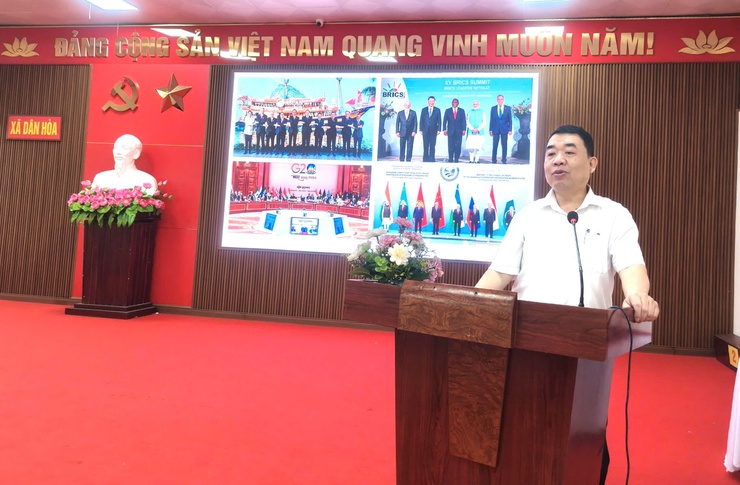 DÂN HÒA: HƠN 200 CCB THAM DỰ HỘI NGHỊ THÔNG BÁO TÌNH HÌNH THỜI SỰ, QUÁN TRIỆT NGHỊ QUYẾT ĐẠI HỘI XIV ĐẢNG- Ảnh 1.