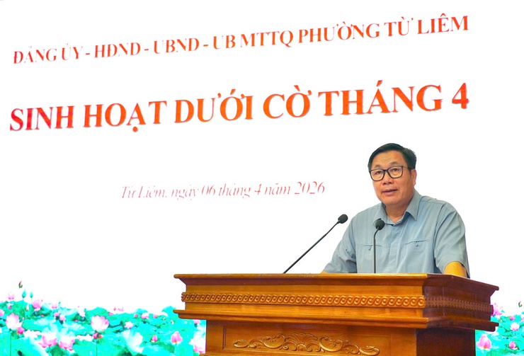 Phường Từ Liêm tổ chức sinh hoạt dưới cờ tháng 4 năm 2026- Ảnh 3.