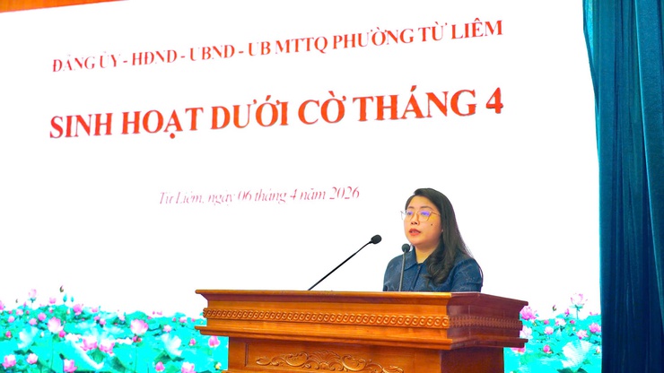 Phường Từ Liêm tổ chức sinh hoạt dưới cờ tháng 4 năm 2026- Ảnh 2.