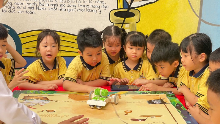 Trường Tiểu học Đoàn Thị Điểm, trường Mầm non Nhật Tảo phối hợp tổ chức chương trình Ngày hội trải nghiệm “Em là học sinh lớp 1”- Ảnh 6.