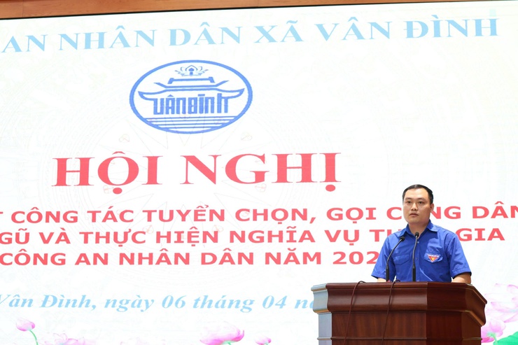 XÃ VÂN ĐÌNH TỔNG KẾT CÔNG TÁC TUYỂN CHỌN, GỌI CÔNG DÂN NHẬP NGŨ VÀ THỰC HIỆN NGHĨA VỤ THAM GIA CÔNG AN NHÂN DÂN NĂM 2026- Ảnh 3.