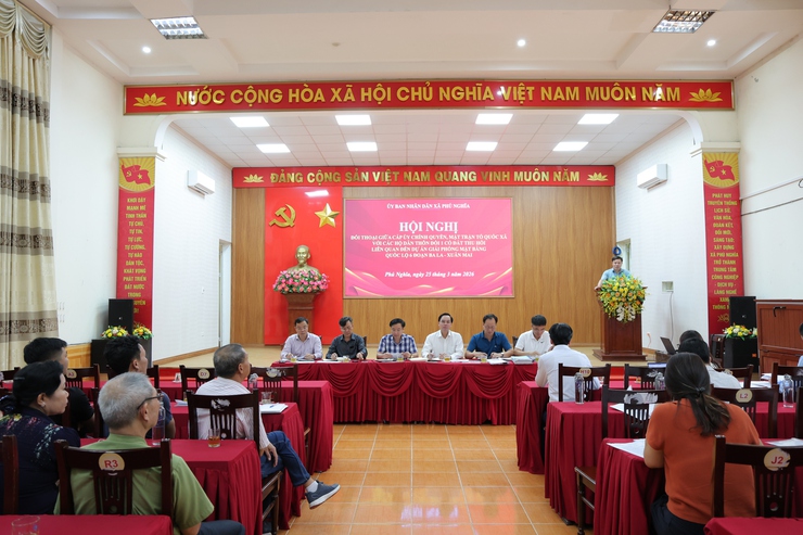 100% hộ gia đình trên địa bàn thôn Nghĩa Hảo, Khê Than (xã Phú Nghĩa) bàn giao bàn giao mặt bằng thực hiện Dự án Cải tạo, nâng cấp Quốc lộ 6 đoạn Ba La – Xuân Mai- Ảnh 1.