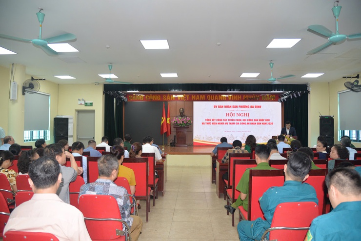 Ba Đình ghi dấu ấn trong công tác gọi công dân nhập ngũ năm 2026- Ảnh 1.