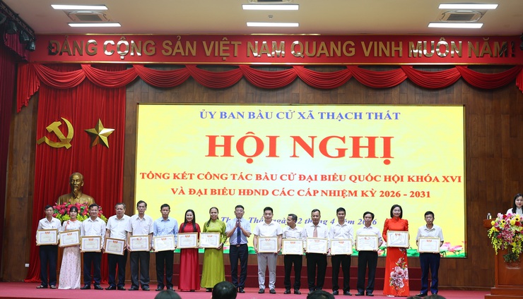 Thạch Thất tổng kết cuộc bầu cử đại biểu Quốc hội khóa XVI và đại biểu HĐND các cấp nhiệm kỳ 2026-2031- Ảnh 6.