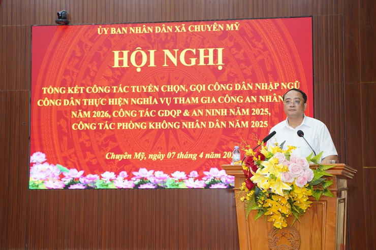 Chuyên Mỹ tổng kết công tác tuyển chọn, gọi công dân nhập ngũ 2026- Ảnh 3.