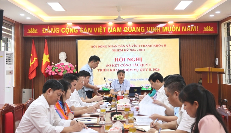 HĐND xã Vĩnh Thanh khoá II, nhiệm kỳ 2026 -2031 tổ chức Hội nghị sơ kết công tác quý I, triển khai nhiệm vụ công tác quý II/2026- Ảnh 1.