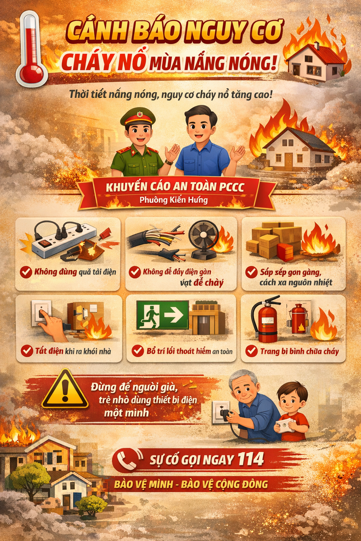 Khuyến cáo, đảm bảo an toàn PCCC mùa nắng nóng- Ảnh 1.