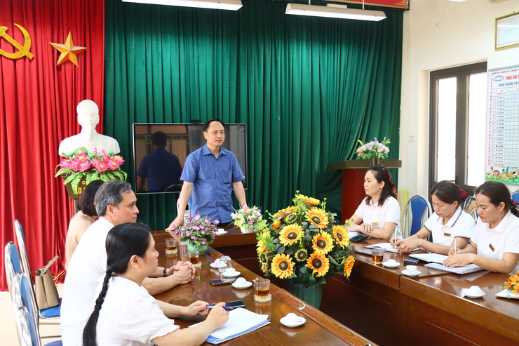 Thường trực Đảng uỷ xã kiểm tra công tác an toàn thực phẩm tại một số trường học trên địa bàn- Ảnh 10.