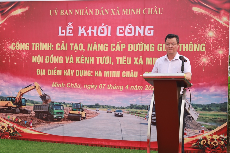 Minh Châu khởi công dự án 35 tỷ đồng cải tạo đường giao thông nội đồng và kênh tưới tiêu- Ảnh 3.