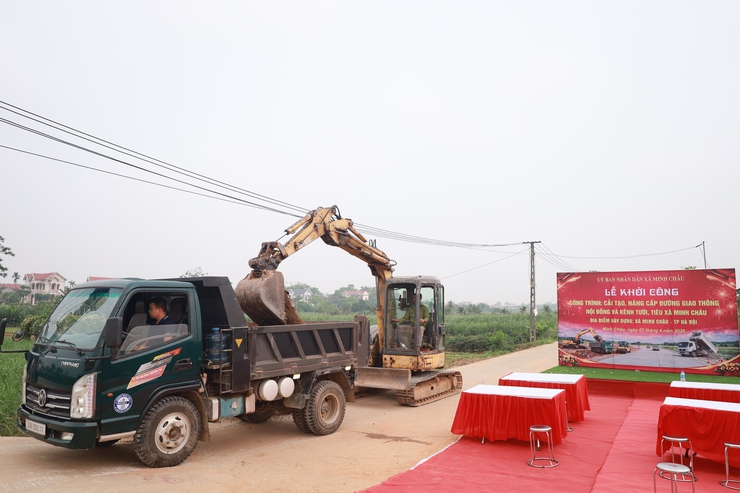 Minh Châu khởi công dự án 35 tỷ đồng cải tạo đường giao thông nội đồng và kênh tưới tiêu- Ảnh 6.