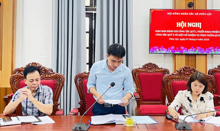 HĐND xã Phúc Lộc giao ban quý I, triển khai nhiệm vụ quý II năm 2026- Ảnh 4.