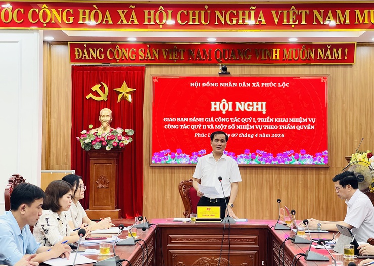 HĐND xã Phúc Lộc giao ban quý I, triển khai nhiệm vụ quý II năm 2026- Ảnh 1.