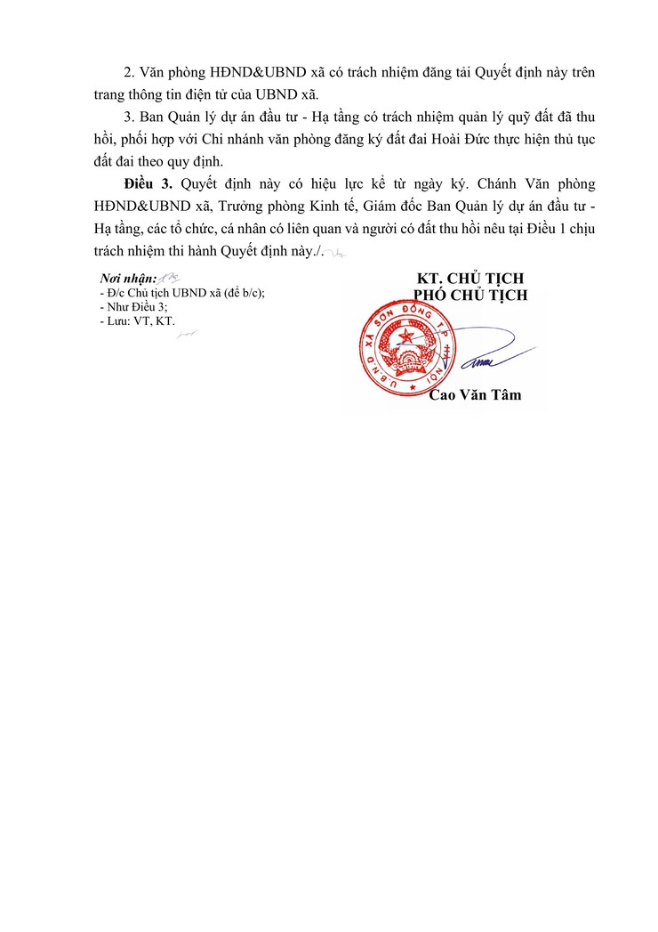 Quyết định về việc thu hồi đấy để thực hiện dự án trên địa bàn xã Sơn Đồng- Ảnh 15.