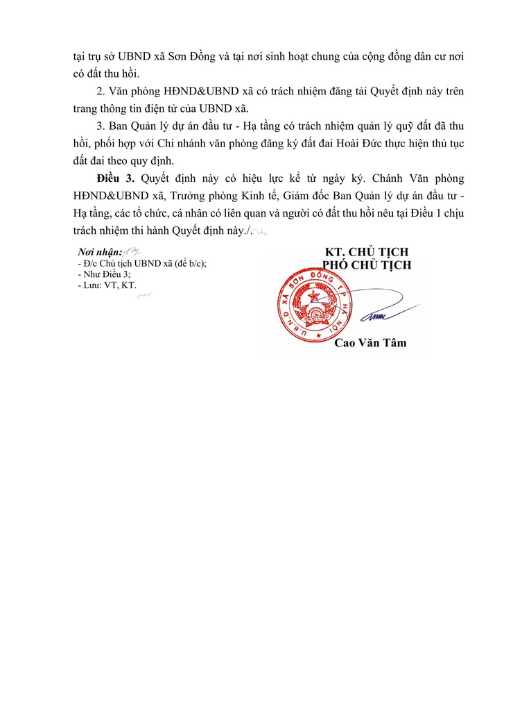 Quyết định về việc thu hồi đấy để thực hiện dự án trên địa bàn xã Sơn Đồng- Ảnh 21.