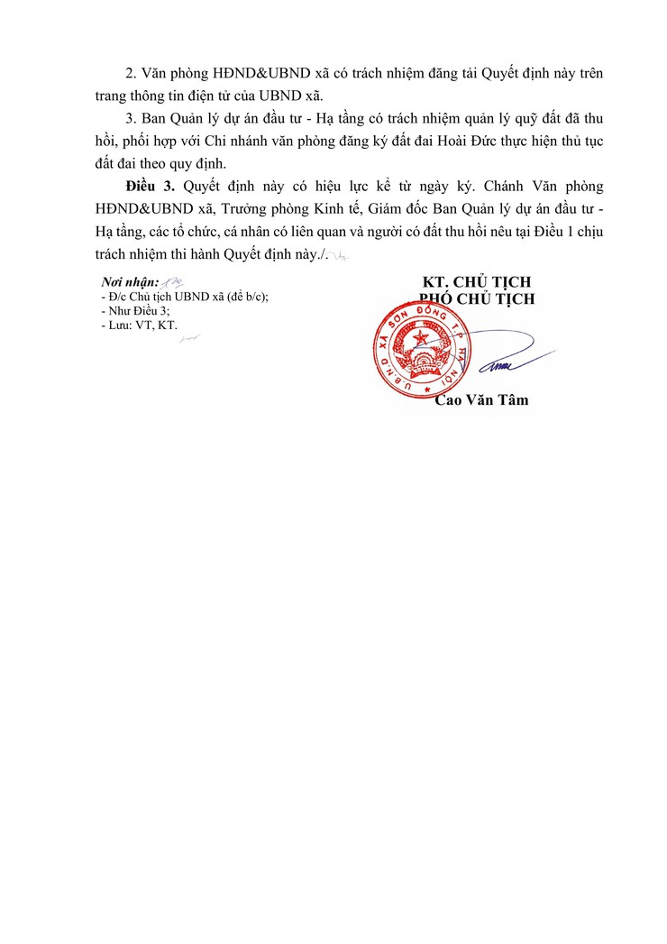 Quyết định về việc thu hồi đấy để thực hiện dự án trên địa bàn xã Sơn Đồng- Ảnh 9.