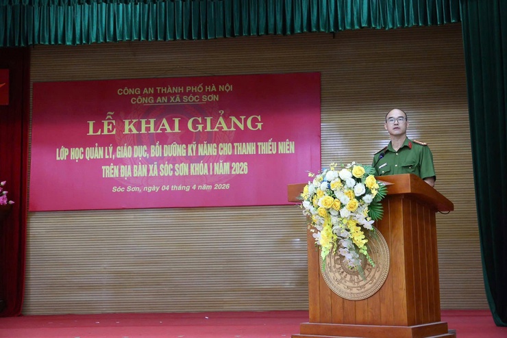 CÔNG AN XÃ SÓC SƠN TỔ CHỨC KHAI GIẢNG LỚP HỌC QUẢN LÝ, GIÁO DỤC, BỒI DƯỠNG KỸ NĂNG CHO THANH THIẾU NIÊN TRÊN ĐỊA BÀN XÃ KHOÁ 1 NĂM 2026- Ảnh 3.
