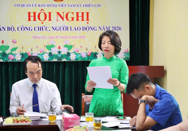 Hội nghị Cán bộ, công chức, người lao động cơ quan UB MTTQ Việt Nam xã Thiên Lộc- Ảnh 4.
