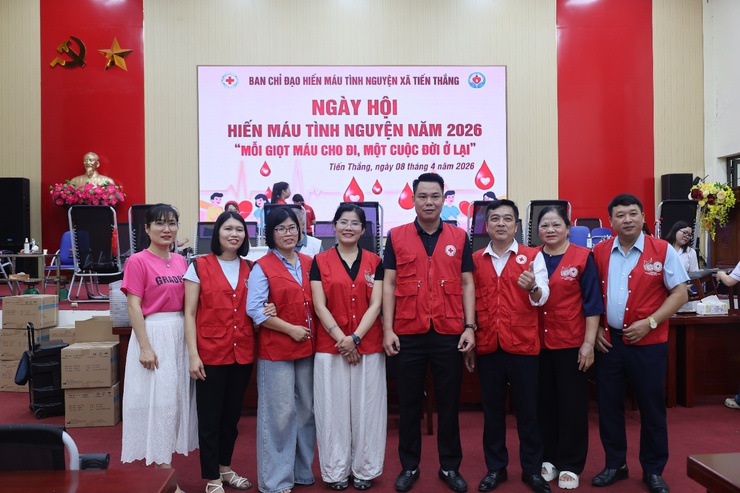 Tiến Thắng rực rỡ sắc đỏ trong ngày hội Hiến máu tình nguyện năm 2026- Ảnh 1.
