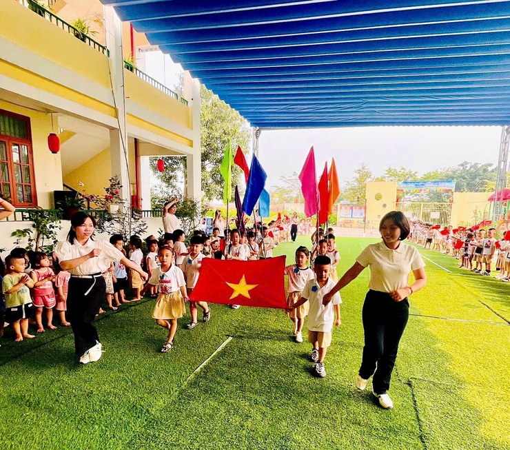 Trường mầm non Ninh Sở hưởng ứng Ngày Sức khỏe Toàn dân 07/4/2026- Ảnh 1.