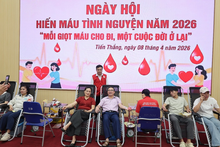 Tiến Thắng rực rỡ sắc đỏ trong ngày hội Hiến máu tình nguyện năm 2026- Ảnh 2.
