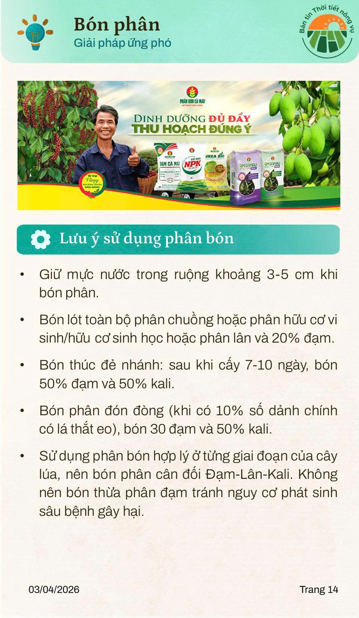Bản tin thời tiết nông vụ tháng 4 năm 2026- Ảnh 14.