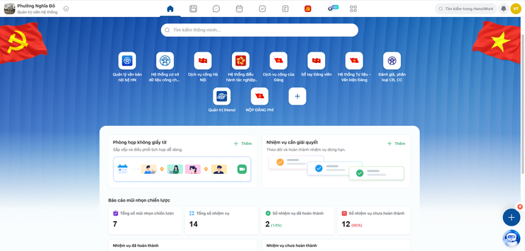 PHƯỜNG NGHĨA ĐÔ TỔ CHỨC TẬP HUẤN TRIỂN KHAI HỆ THỐNG KHÔNG GIAN LÀM VIỆC SỐ HANOIWORK- Ảnh 2.