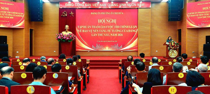 Ô Chợ Dừa tập huấn cuộc thi chính luận về bảo về nền tảng tư tưởng của Đảng lần thứ sáu, năm 2026- Ảnh 1.