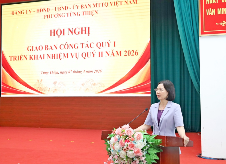 Phường Tùng Thiện tổ chức Hội nghị giao ban quý I, triển khai nhiệm vụ quý II năm 2026- Ảnh 4.