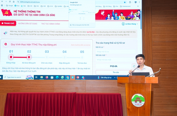QUỐC OAI: TỔ CHỨC HỘI NGHỊ TẬP HUẤN SỬ DỤNG HỆ THỐNG THÔNG TIN GIẢI QUYẾT THỦ TỤC HÀNH CHÍNH CỦA ĐẢNG- Ảnh 2.