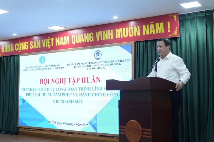 Hà Nội tập huấn triển khai 10 dịch vụ công toàn trình lĩnh vực Bảo hiểm xã hội, Bảo hiểm y tế- Ảnh 2.
