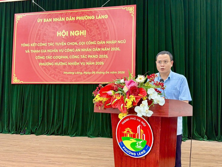 PHƯỜNG LÁNG TỔ CHỨC HỘI NGHỊ TỔNG KẾT CÔNG TÁC TUYỂN QUÂN NĂM 2026- Ảnh 3.