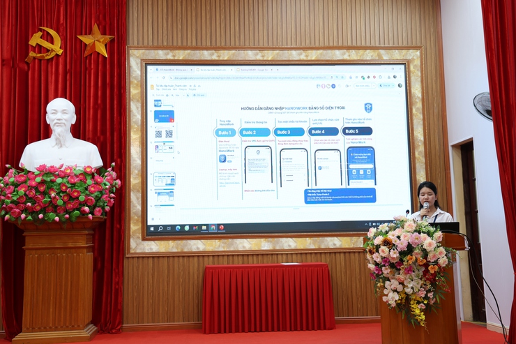 Xã Chương Dương đẩy mạnh chuyển đổi số với tập huấn hệ thống HanoiWork cho hơn 100 cán bộ- Ảnh 4.