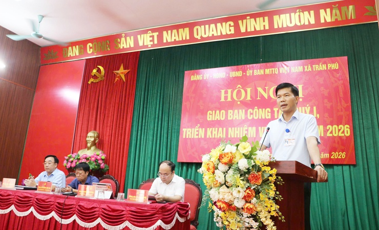 Trần Phú: Đảng uỷ, HĐND, UBND, UB MTTQ Việt Nam xã tổ chức hội nghị giao ban sơ kết Quý I, triển khai nhiệm vụ Quý II năm 2026- Ảnh 5.