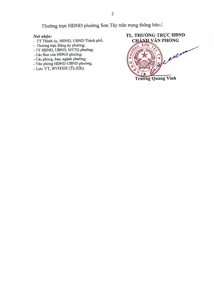 Thông báo Giới thiệu chức danh và chữ ký Thường trực Hội đồng nhân dân, Lãnh đạo các Ban Hội đồng nhân dân phường Sơn Tây khóa II, nhiệm kỳ 2026-2031- Ảnh 2.