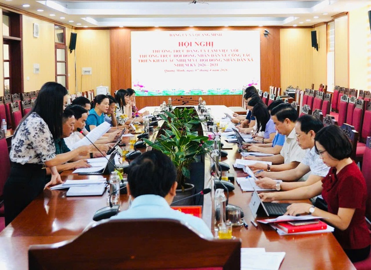 THƯỜNG TRỰC ĐẢNG ỦY XÃ QUANG MINH LÀM VIỆC VỚI THƯỜNG TRỰC HĐND XÃ VỀ TRIỂN KHAI NHIỆM VỤ NHIỆM KỲ 2026 - 2031- Ảnh 3.
