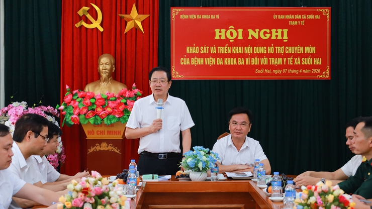 XÃ SUỐI HAI VÀ BỆNH VIỆN ĐA KHOA BA VÌ KÝ GIAO ƯỚC KẾT NGHĨA, CHUNG TAY CHĂM SÓC SỨC KHỎE NHÂN DÂN- Ảnh 4.