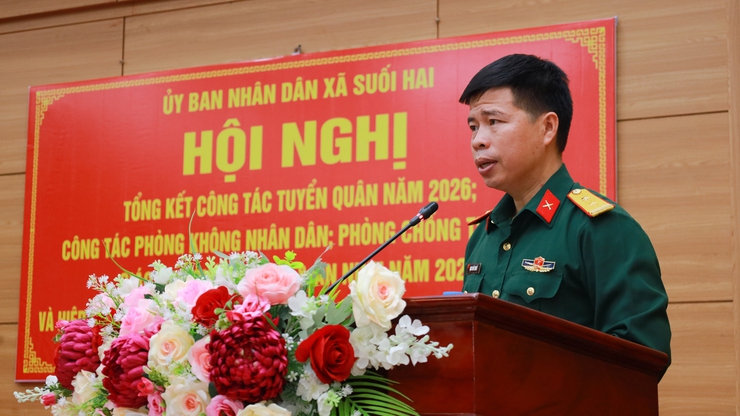 UBND xã Suối Hai tổng kết công tác quốc phòng, an ninh; triển khai nhiệm vụ năm 2026- Ảnh 7.