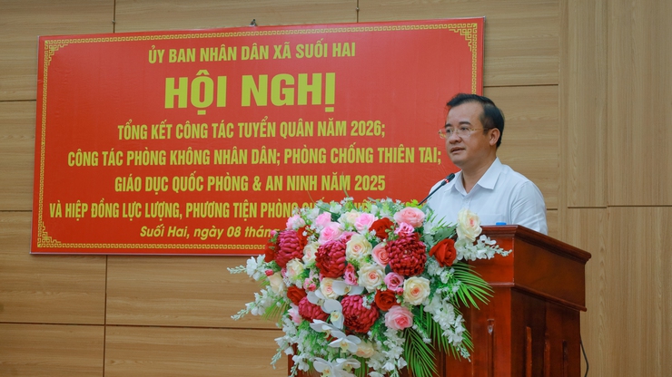 UBND xã Suối Hai tổng kết công tác quốc phòng, an ninh; triển khai nhiệm vụ năm 2026- Ảnh 5.