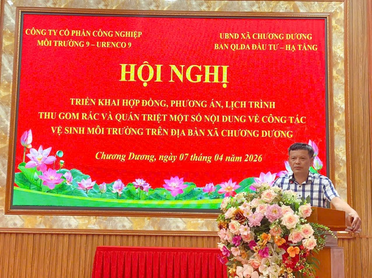 Xã Chương Dương triển khai khai hợp đồng, phương án, lịch trình thu gom rác và quán triệt một số nội dung về công tác vệ sinh môi trường trên địa bàn xã- Ảnh 1.