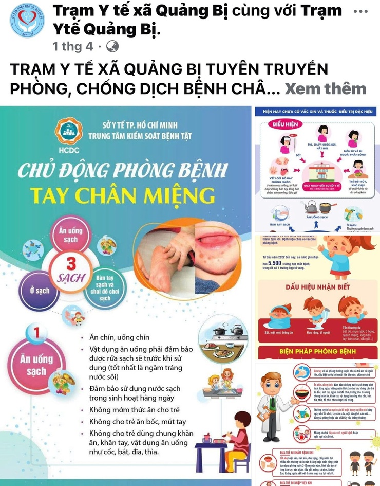Quảng Bị tổ chức đợt cao điểm vệ sinh môi trường, khử khuẩn phòng chống bệnh tay chân miệng- Ảnh 1.