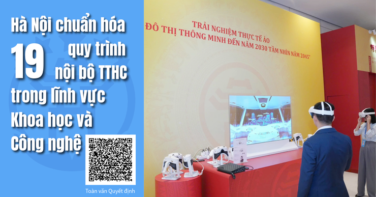 Hà Nội chuẩn hóa 19 quy trình hành chính lĩnh vực Khoa học và Công nghệ theo Quyết định 417/QĐ-TTPVHCC- Ảnh 1.