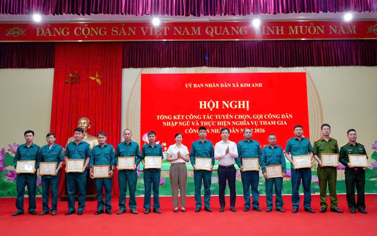 XÃ KIM ANH TỔ CHỨC HỘI NGHỊ TỔNG KẾT CÔNG TÁC TUYỂN CHỌN, GỌI CÔNG DÂN NHẬP NGŨ NĂM 2026- Ảnh 5.