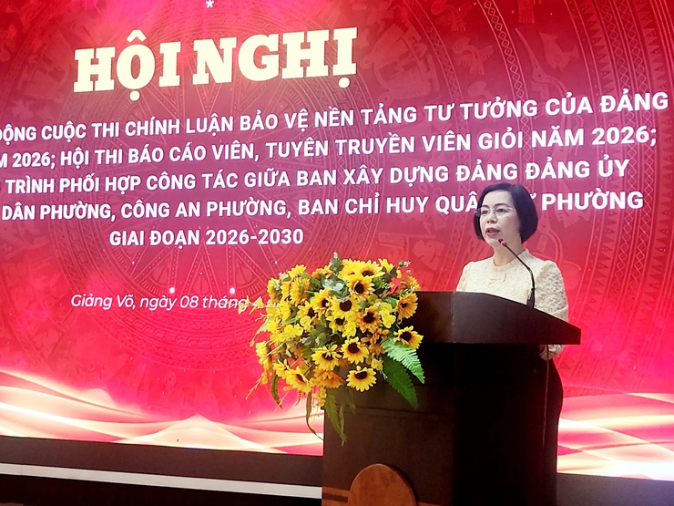 Phường Giảng Võ phát động hai Cuộc thi chính luận và Báo cáo viên năm 2026; Ký kết các Chương trình phối hợp công tác giữa Ban Xây dựng Đảng Đảng ủy và UBND phường, Công an phường, Ban Chỉ huy Quân sự phường giai đoạn 2026-2030- Ảnh 7.