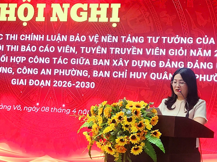 Phường Giảng Võ phát động hai Cuộc thi chính luận và Báo cáo viên năm 2026; Ký kết các Chương trình phối hợp công tác giữa Ban Xây dựng Đảng Đảng ủy và UBND phường, Công an phường, Ban Chỉ huy Quân sự phường giai đoạn 2026-2030- Ảnh 1.